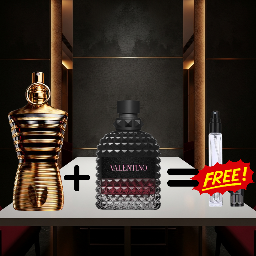 10ML JPG le male elixir + 10ML valentino intense + 10ML Gratuit