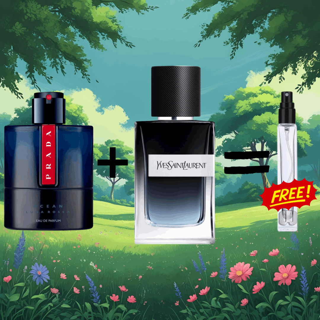 10ML yves saint laurent + 10ML Prada Luna Rossa Ocean + 10ML Gratuit