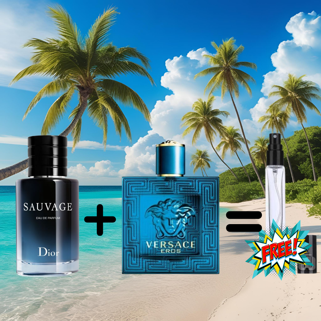 10ML Dior sauvage + 10ML Versace Eros + 10ML Gratuit
