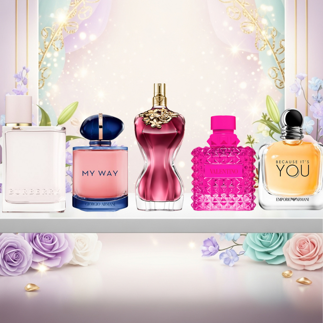5ML x( la belle + burberry her + valentino donna + my way + because it's you) + livraison gratuit